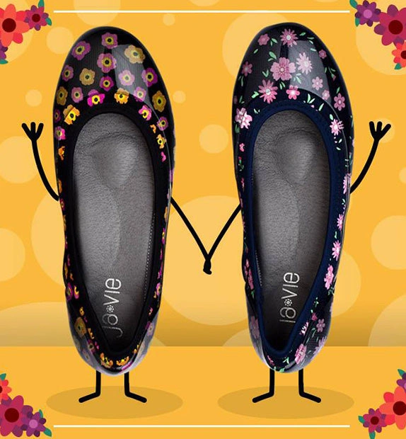 Navy Floral Jelly Shoes for Little Sweethearts Pretty in Every Step!