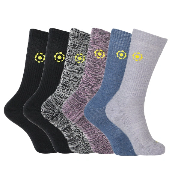 Luxuriously Soft Merino Crew Socks - 6 Pack: Your Feet's New Best Friend.
