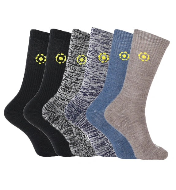 Ultra-Soft Merino Crew Socks - 6 Pack: Your Feet's New Best Friend.